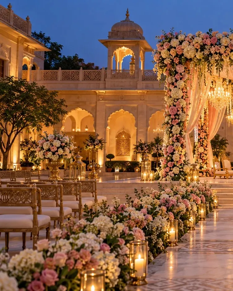 Wedding Entrance Decoration by Wedding Flower Decoration
